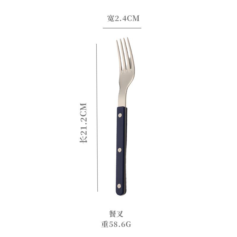 Набор столовой посуды для западного ресторана из нержавеющей стали 304, бытовой, с ручками-зажимами, нож, вилка, ложка, ручки под мрамор, нож для масла, десертная ложка