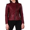 Women Lambskin  Biker Red Leather Jacket , Designer Morden Jakcet , Western Wear Fit Jacket