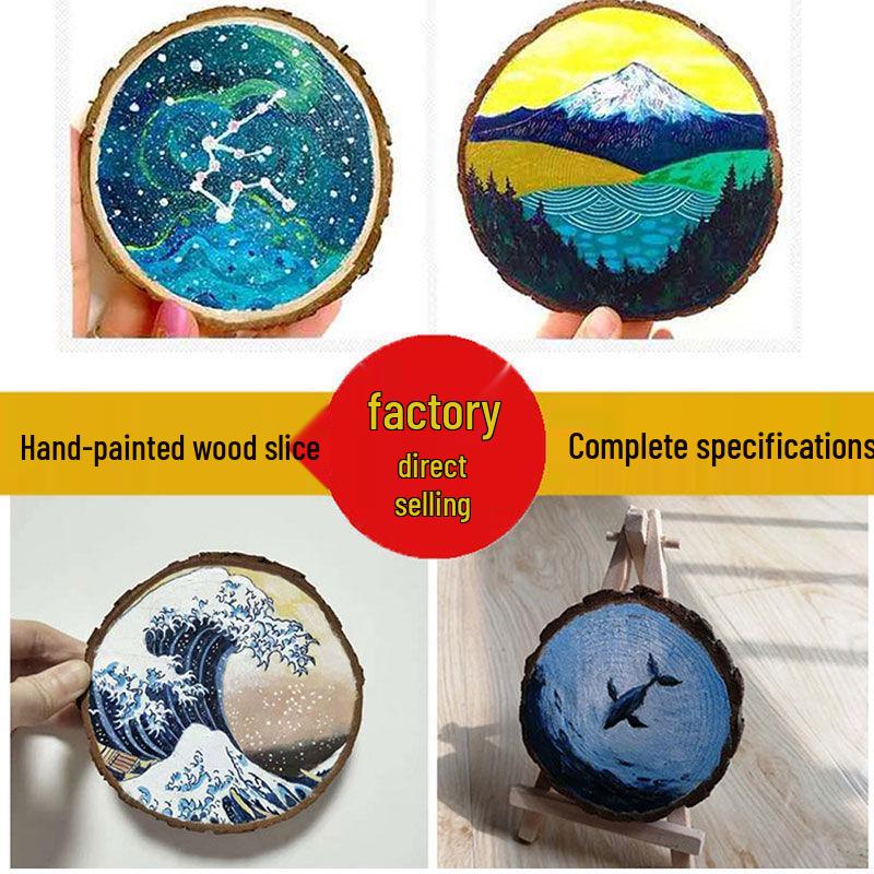 Деревянные срезы для поделок и декора детского сада, расписанные вручную – Маленькие кусочки натурального дерева с годичными кольцами