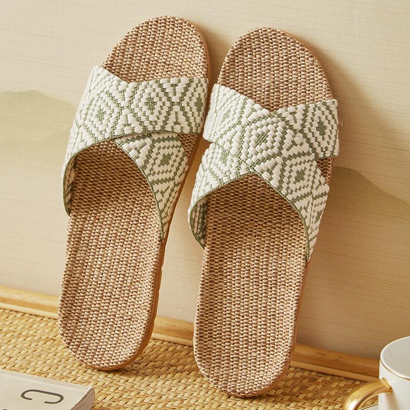 Linen Slippers Deodorant and Non-slip Indoor Cotton and Linen Cool Slippers Women's Summer Breathable Home Leisure Sandals Free Shipping