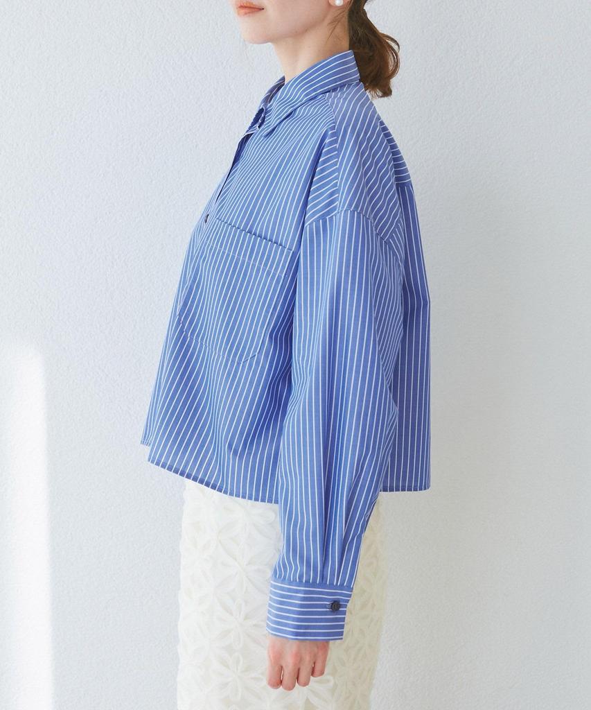 ROPE PICNIC Pollen Cropped Rose Pink Women's Guard/Wrinkle-Resistant Shirt, (64)