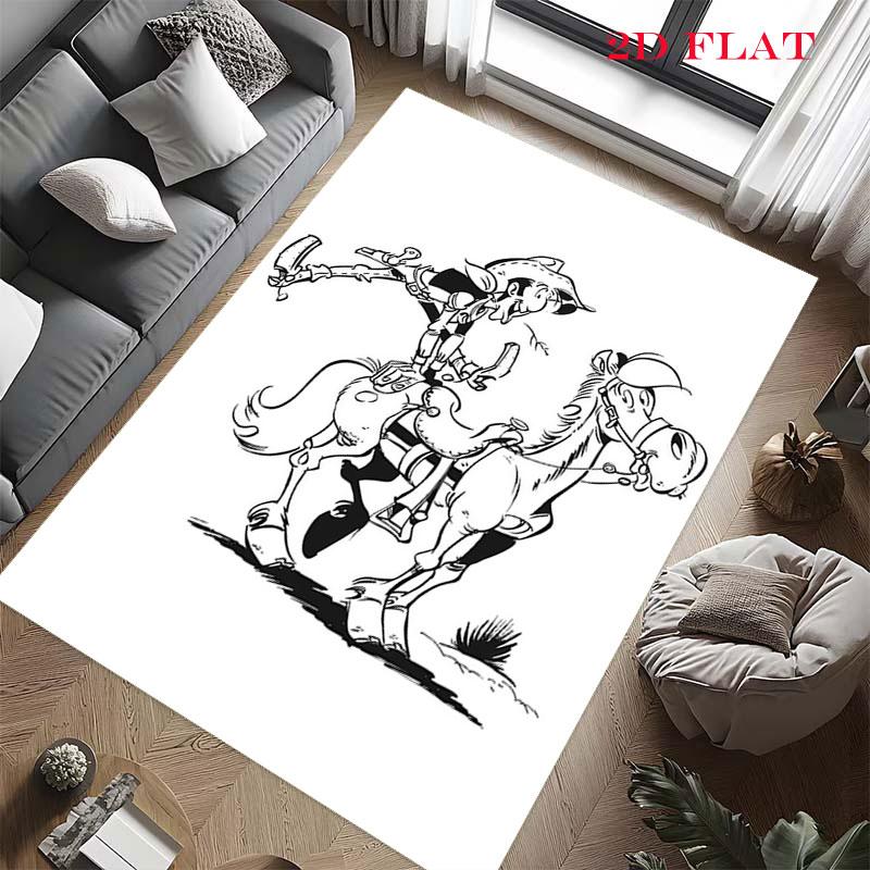 Lucky Luke Pride Carpet Rug for Living Room Bedroom Home Sofa Decoration,Kids play Nonslip Floor Mat