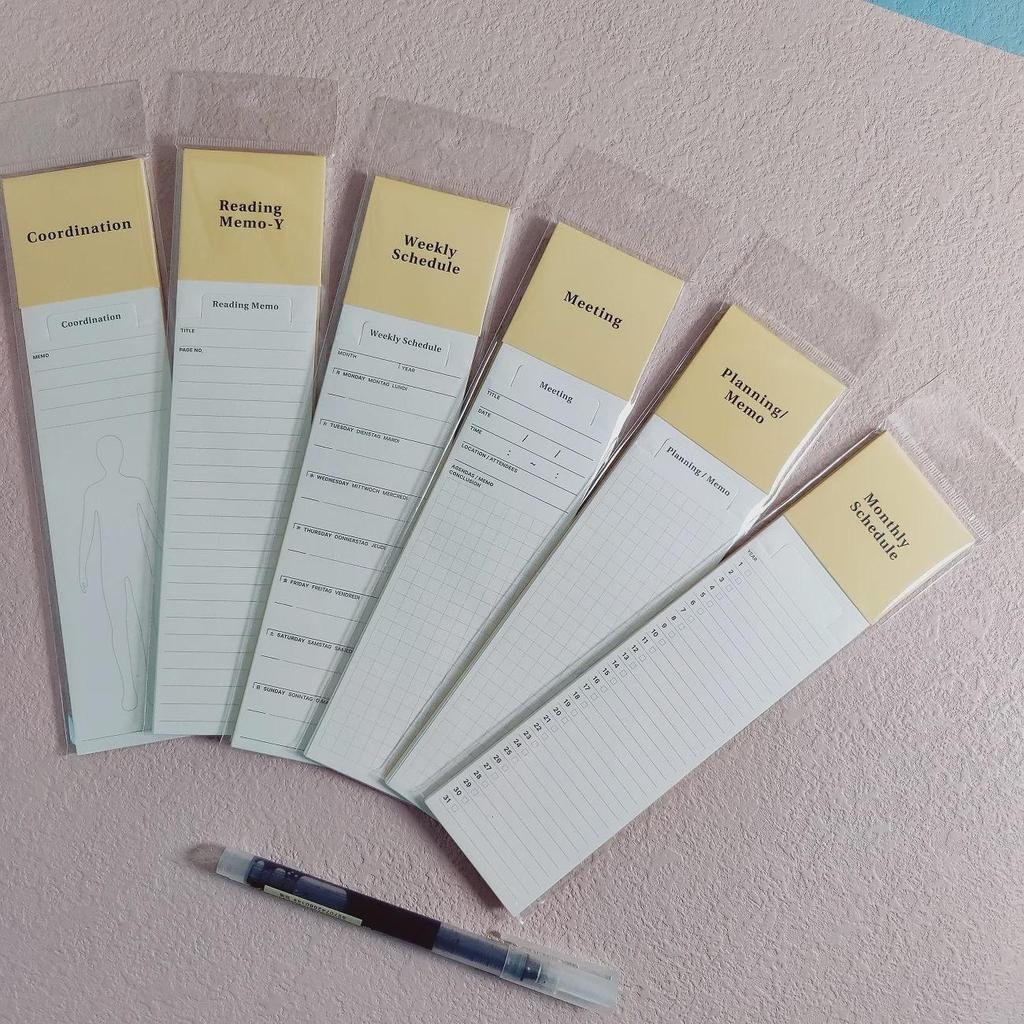 Japanese Minimalist Bookmark and Notepad for Reading Records