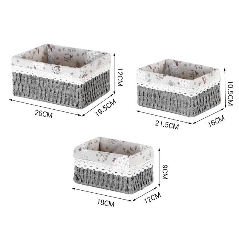 Плетеная корзина для хранения с тканевой подкладкой Подарочная корзина для сезонных поздравлений SML