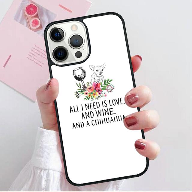 I Love My Chihuahua Dog Pug Coque Shell For iPhone 17 Air 15 16 14 13 12 Pro Max 11 Pro Max Plus Phone Case Cover