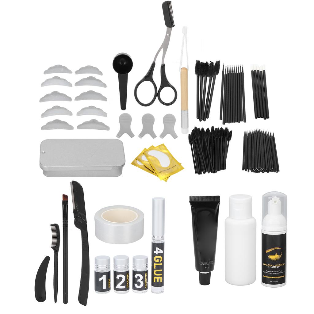 3 в 1 Водостойкая краска для бровей Набор для завивки ресниц Набор полуперманентных керлинговых ресниц