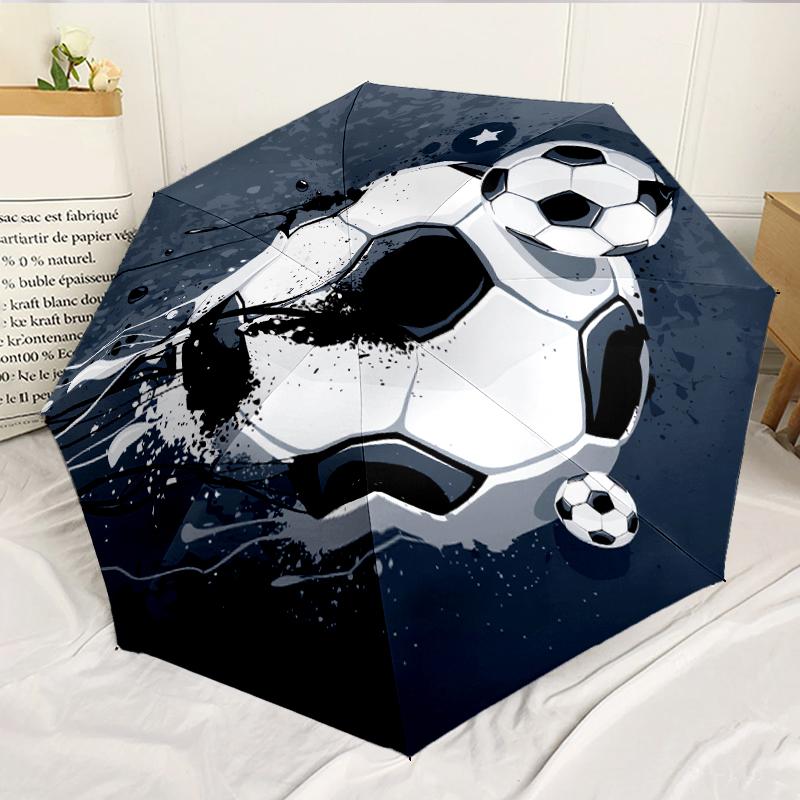 Soccer Ball Artwork 8-Frame for Travel, camping, Casual Lightweight Portable Umbrella, Essential for every family Holidays Birthday Gift