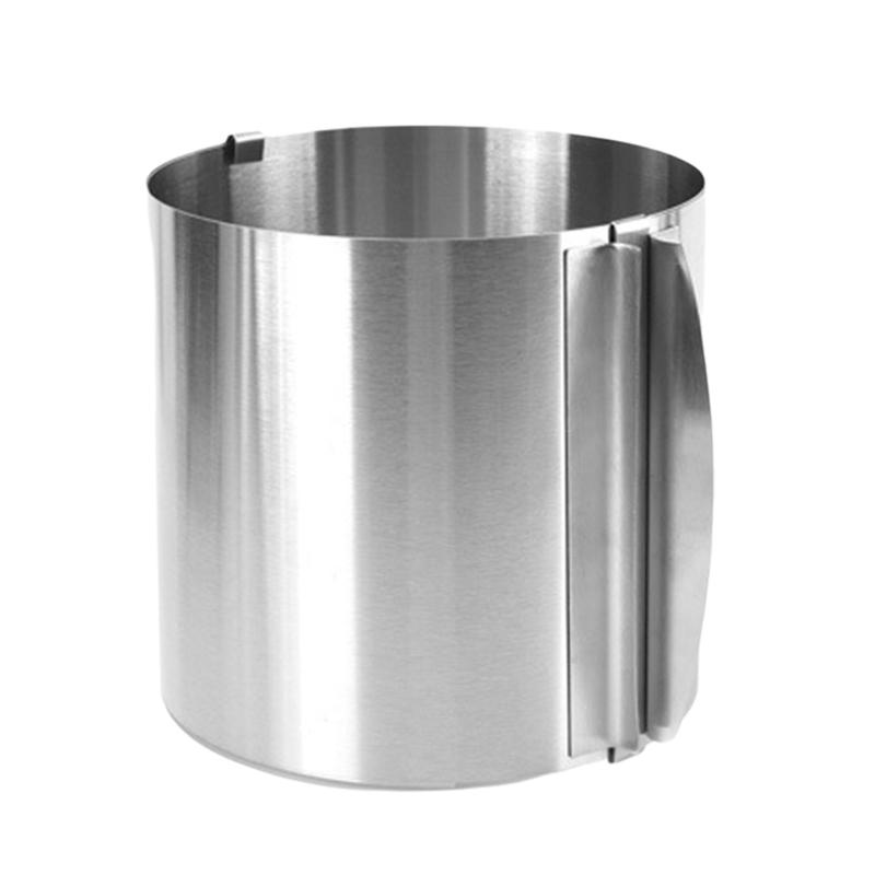 Кольца для мусса из нержавеющей стали, круглые формы со шкалой, нержавеющая регулируемая форма для выпечки, нержавеющий инструмент для украшения торта