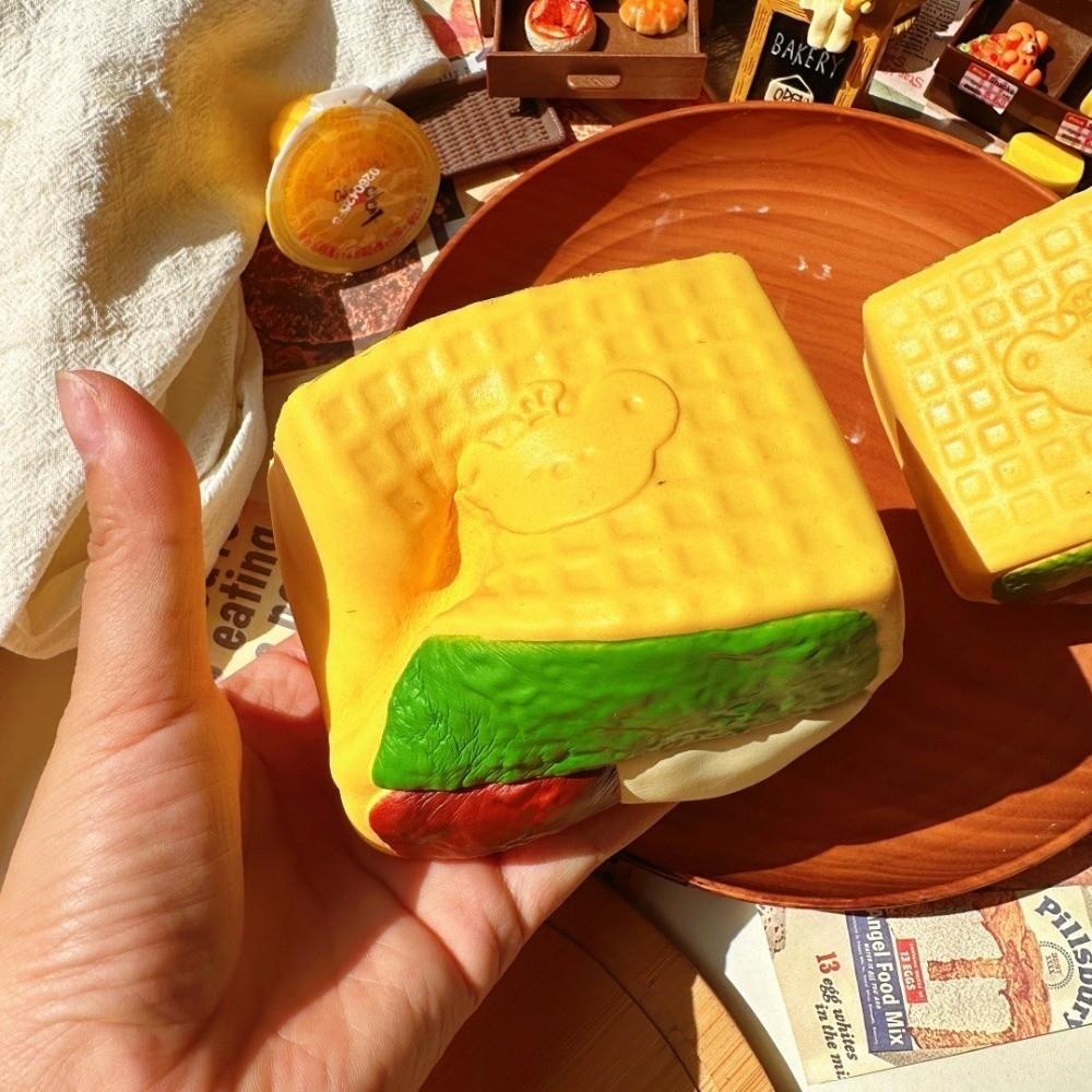 Soft Sticky Simulated Bread Squishy Toy Slow Rebound Bread Fidget Toy Holiday Gift