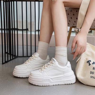 Модная женская обувь из искусственной кожи 2024 Осень и Зима Кроссовки на толстой подошве Нескользящая Повседневная обувь типа «буханка» Повышенный комфорт Женская обувь
