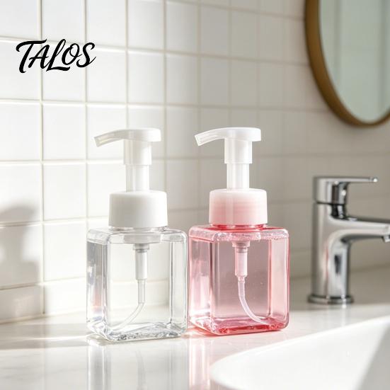 Foam Soap Dispenser 250/450ML Press Foaming Dispenser, Refillable Hand Shampoo Shower Plastic Bottle Gel Container, Empty Pump Lotion for Bathroom