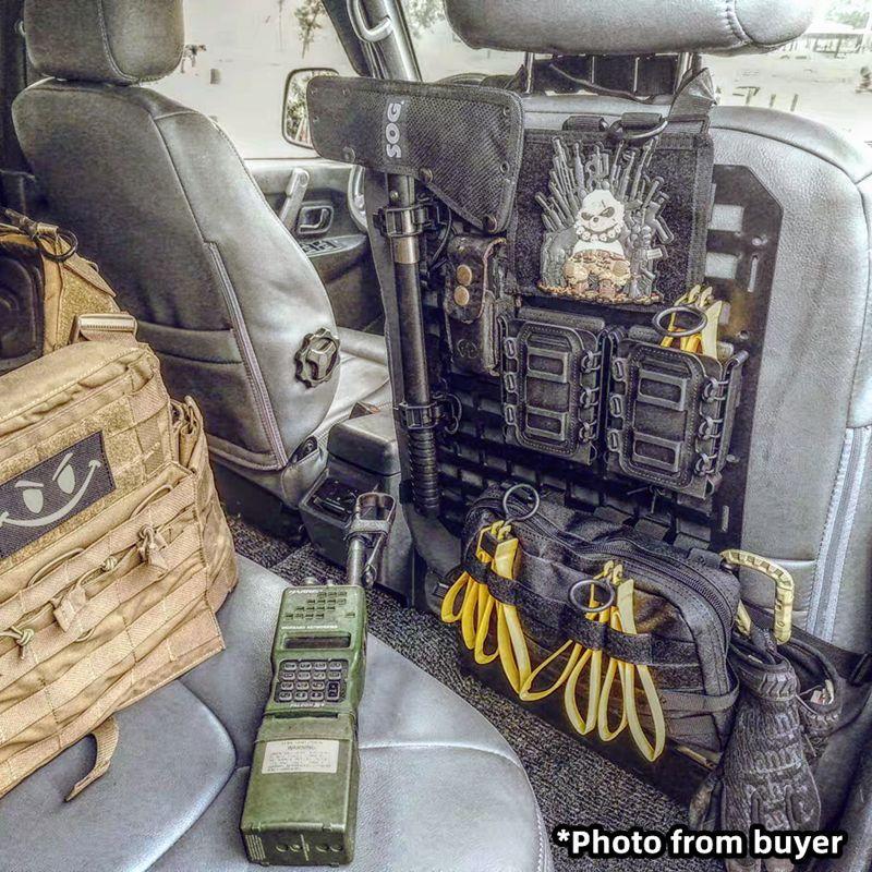Vehicle Seat Back Organizer Tactical Molle Panel for Modular Storage ABS Plastic Car Interior Accessories