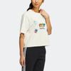 Adidas Neo Keith Haring Cartoon Print Round Neck Sports Short Sleeve T-Shirt Women Tops Off-White HD7252