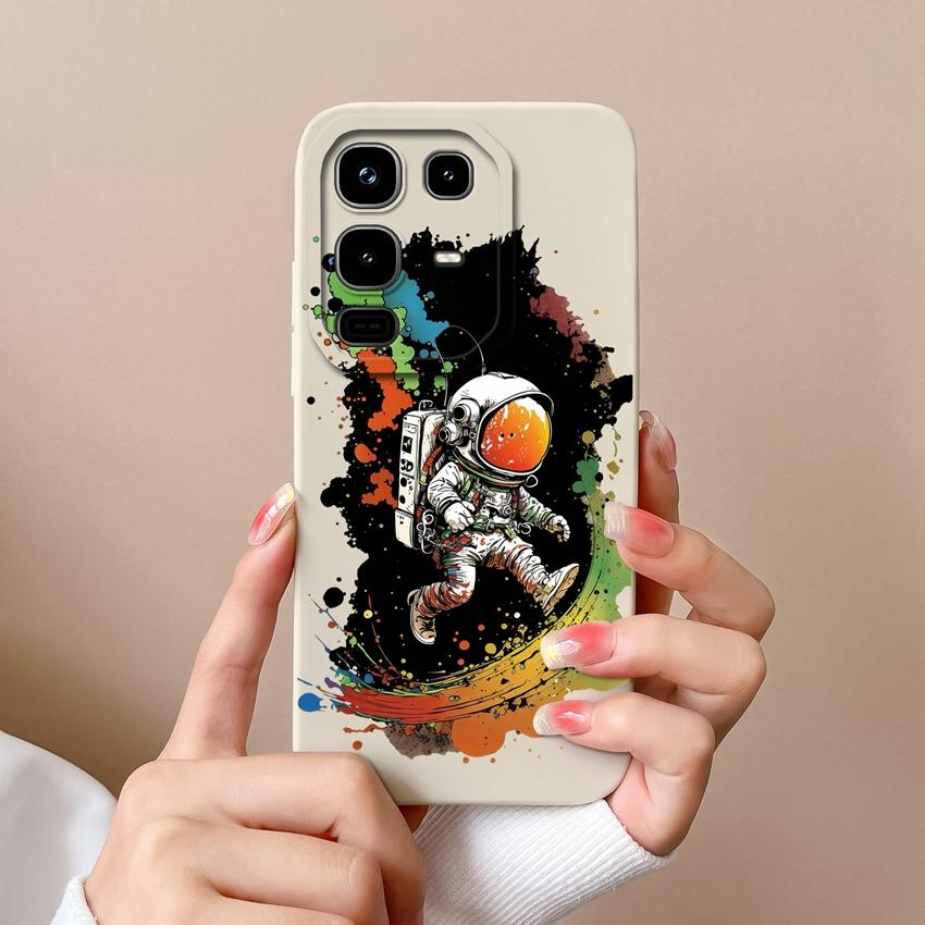 Для телефона Infinix Note 50 Pro Plus 40 50x Модный чехол с узорами «Звездное небо» и «Кот», Гладкий жидкий силикон, Высококачественный противоударный чехол для Infinix