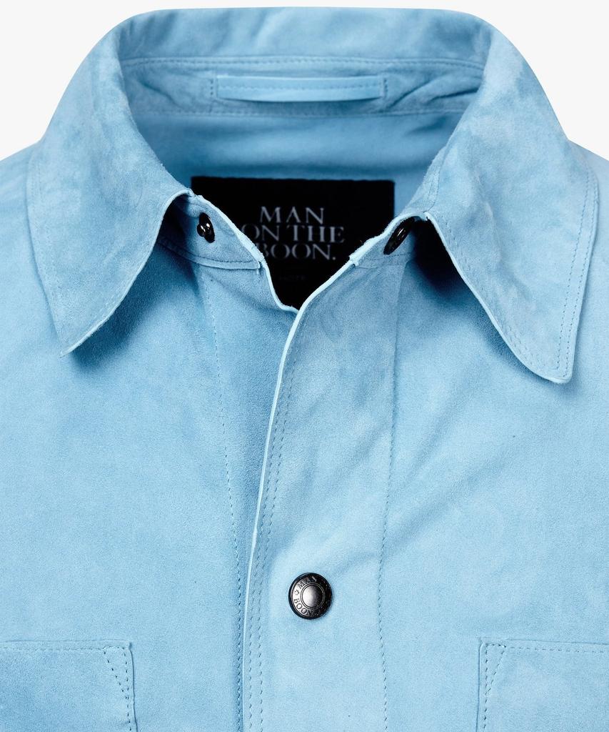 Man On The Boon Soft Suede Shirt Jacket_Light Blue 4714110005