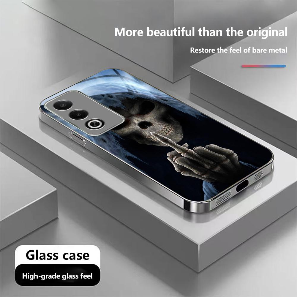 N166 Gesture Greeting Design Art Phone Case for iPhone 16 Pro Max Samsung S24 S23 Ultra A54 A35 Xiaomi Redmi Note 13 Plated Frame Tempered Glass Cover