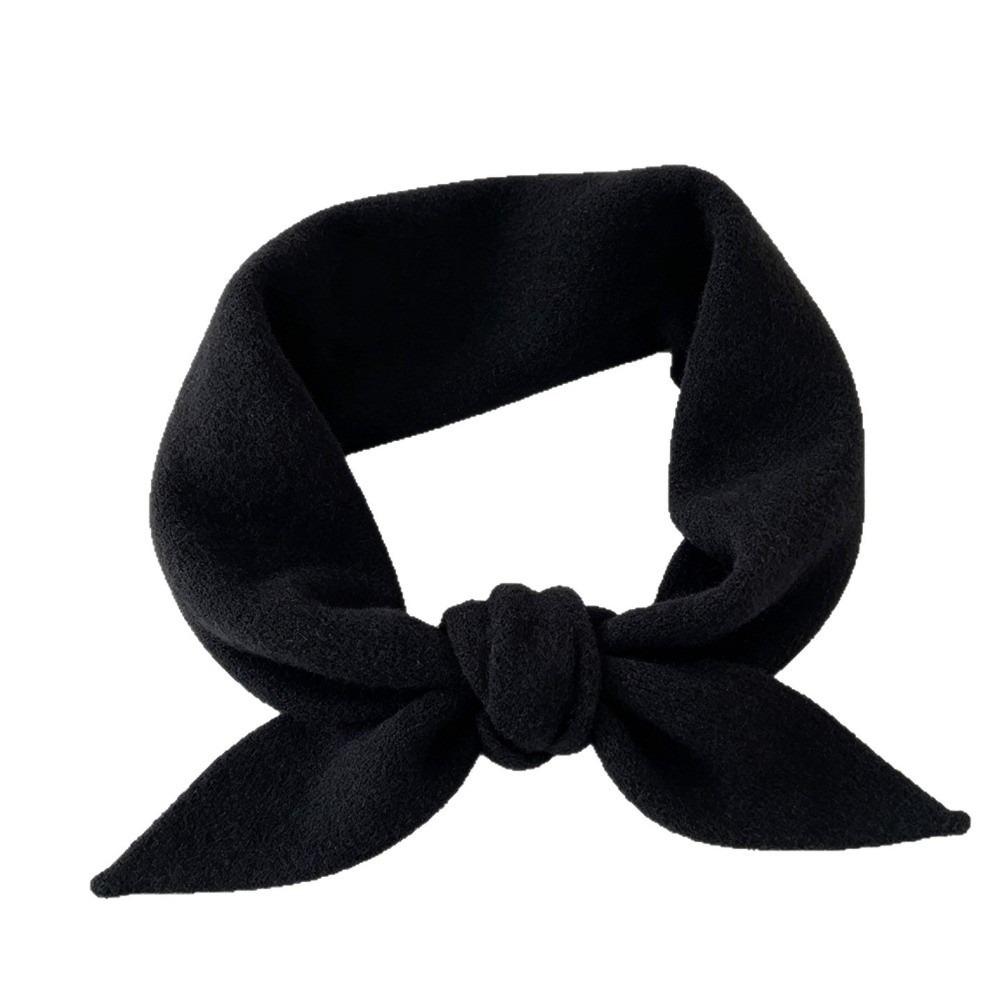 Solid Color Knitted Triangle Scarf Striped False Collar Neck Cover Cross Scarves Girl