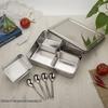 Japanese Style 304 Stainless Steel 2-Compartment Condiment Box