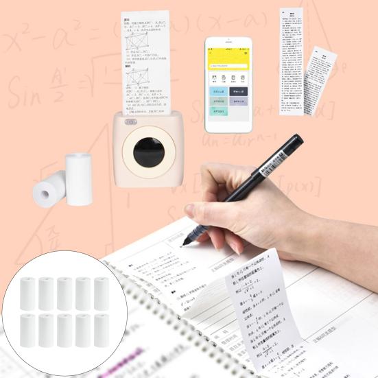 Yousheng 10 рулонов 57x25 мм самоклеящаяся термобумага многофункциональная компактная портативная термобумага без чернил без чернил