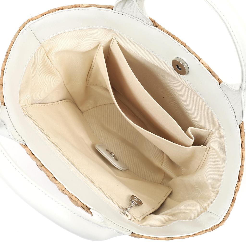 Сумочка Bankan Small 50901 [Kitamura] Z-0623 женская бежево-белая