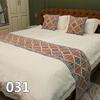 European Cotton and Linen Bed Flag with Diamond Shaped Flower Pattern Beds End Towel Hotel Homestay Special Bedding Bed End Cover Cushion Pillow
