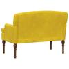 Two Seater with Button Tufting Light Yellow 111 x 65 x 79 cm Velvet