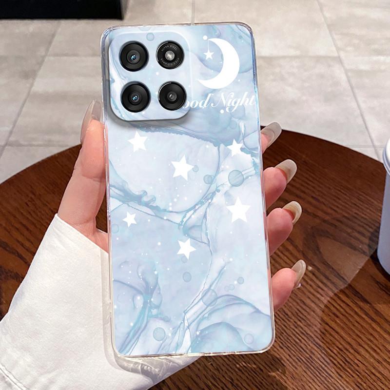 Jelly Casing For Motorola Moto G Stylus 5G 2025/Moto Edge 60 Stylus Funda Clear Silicone Soft TPU Cover Cute Cat Protective Case
