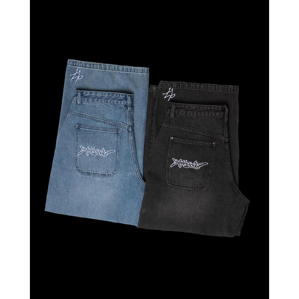 Веселые уличные модные брендовые джинсы с широкими штанинами Y2K в стиле хип-хоп, ретро, простые принты, свободные готические брюки в стиле Харадзюку, рваные джинсы