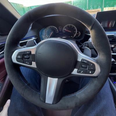 Ручная прошивка Черная Микрофибра Кожа Руль Автомобиля Чехол Для BMW M Sport G30 G31 G32 G20 G21 G14 G15 G16 X3 G01 X4