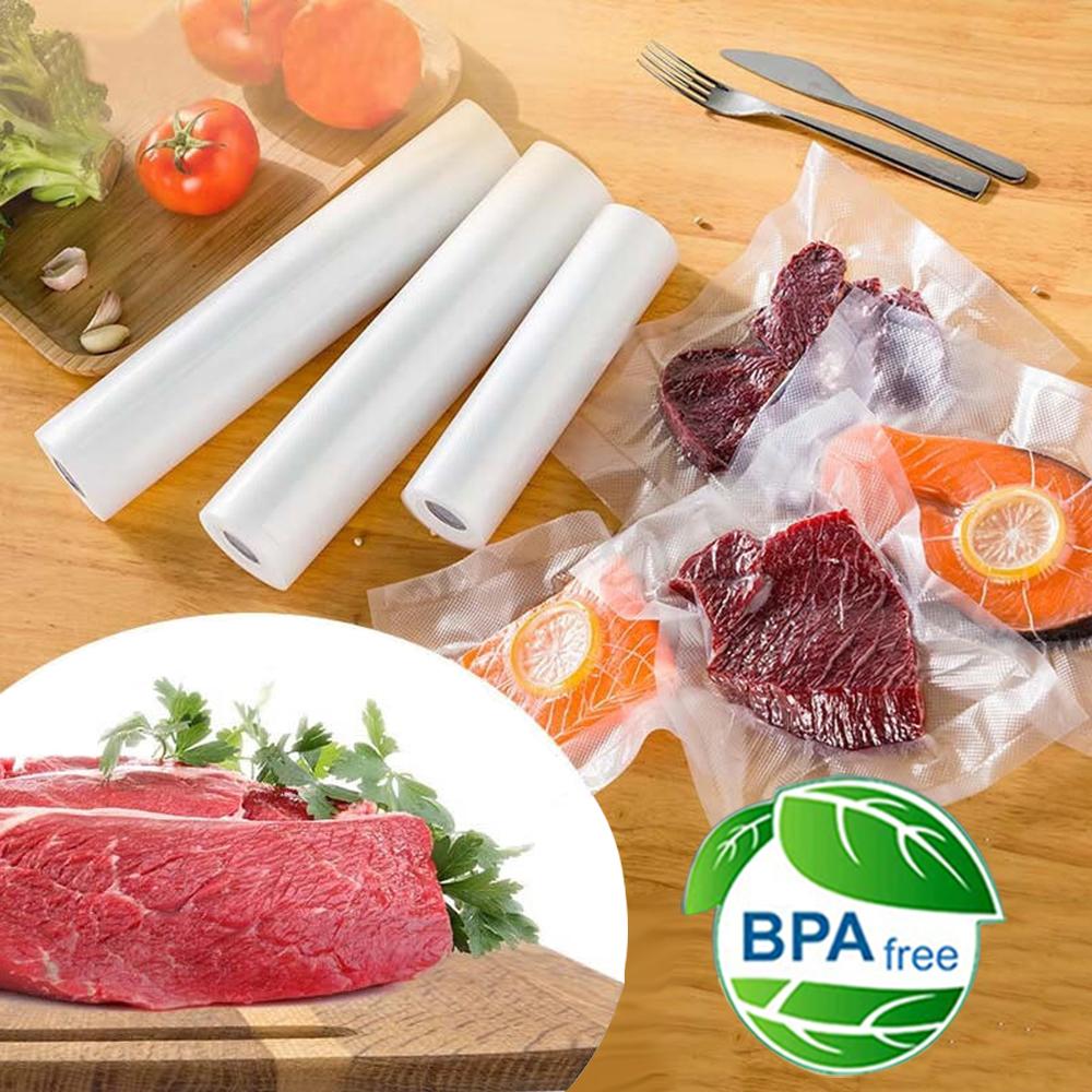 Food Vacuum Bags Sealer Storage Bags 5 Size For Kitchen Vacuum Sealer To Keep Food Fresh Saver Vacuum Packed Bags