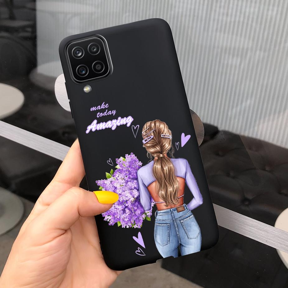 For Samsung Galaxy A12 Case M12 F12 Cue Candy Painted Cover Soft Silicone Phone Case For Samsung A12 M 12 GalaxyA12 Coque Bumper