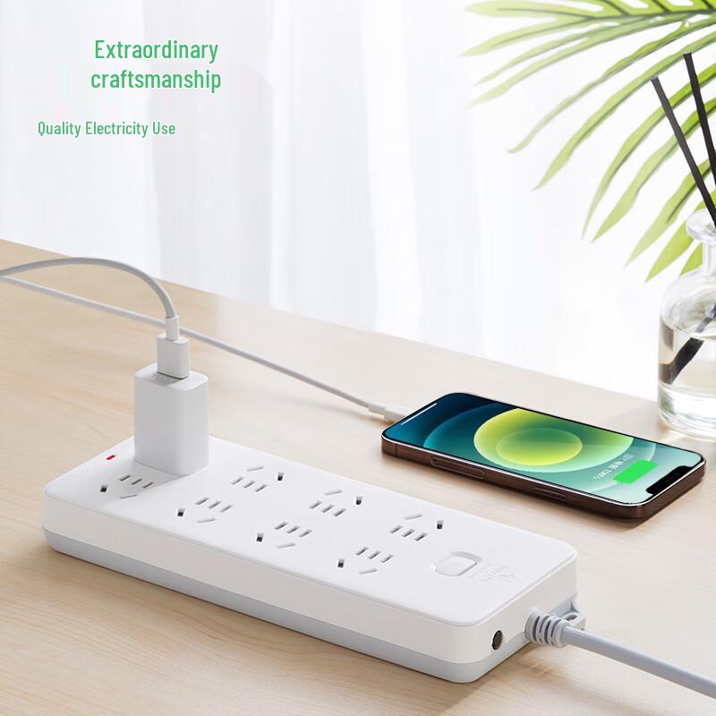 BULL 8-Outlet Overload Protection Power Strip with Master Switch CN plug (adapter included)