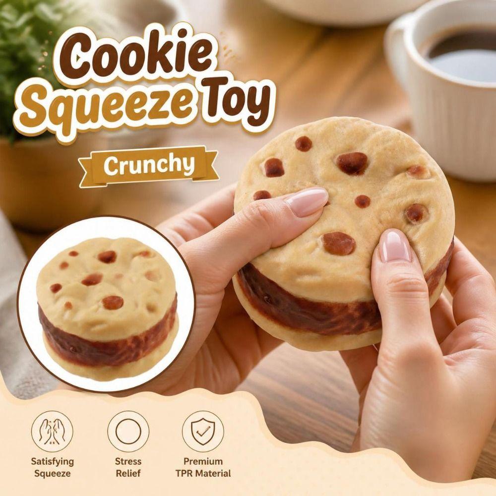Building Blocks Crackling Cookie Squishy Toy Sound Effects Handmade Ball Office Desk Toy