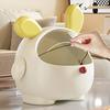 Desktop Storage Box Trash Can with Transparent Lid Large Capacity Cartoon Shape Cute Multi-Function Garbage Can