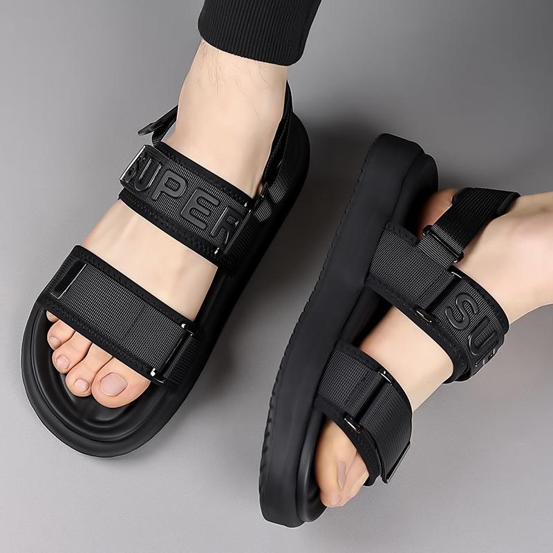 Летние Новые Дизайнерские Пляжные Туфли на Платформе для Мужчин Высокое Качество Римская Мода Повседневные Спортивные Сандалии Мужские