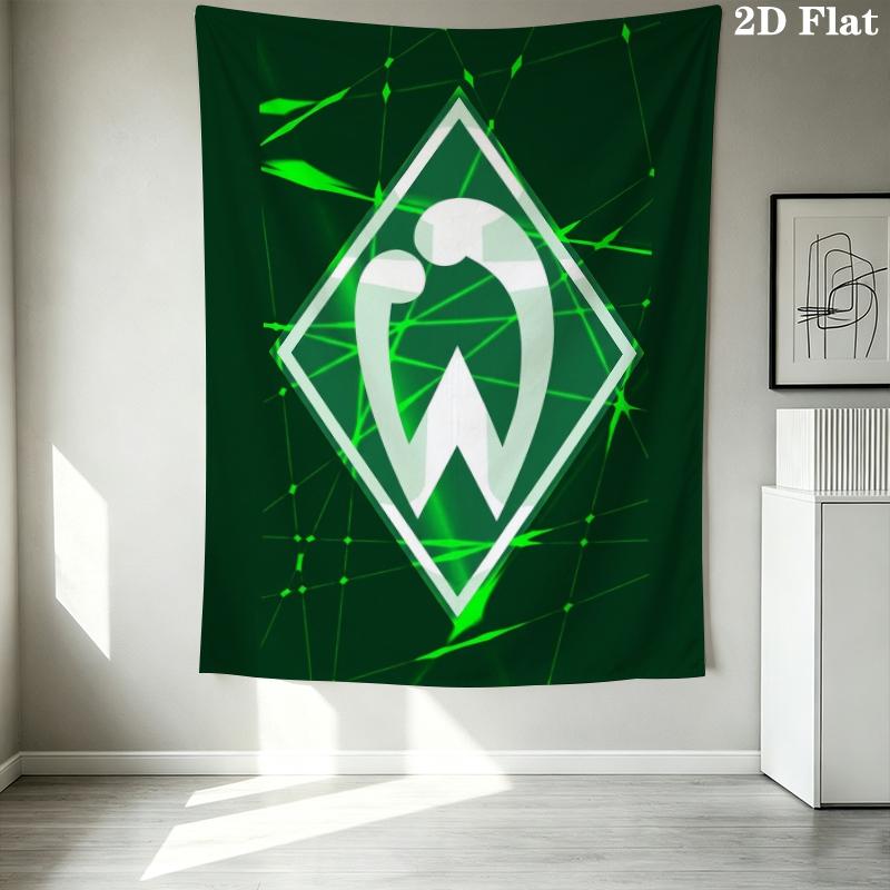 Werder Bremen Pattern Wall Tapestry Aesthetic Wall Hanging Printed Fabric Blanket Decorative Tapestries for Bedroom Living Room Home Decor