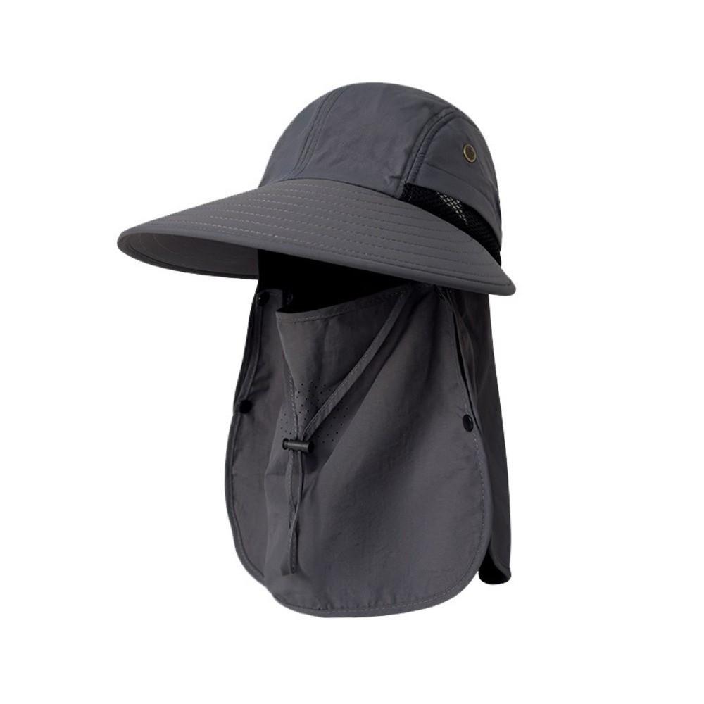 Breathable Fishing Hat Waterproof Full Face Coverage Hat Professional Neck Flap Sun Hat  Summer