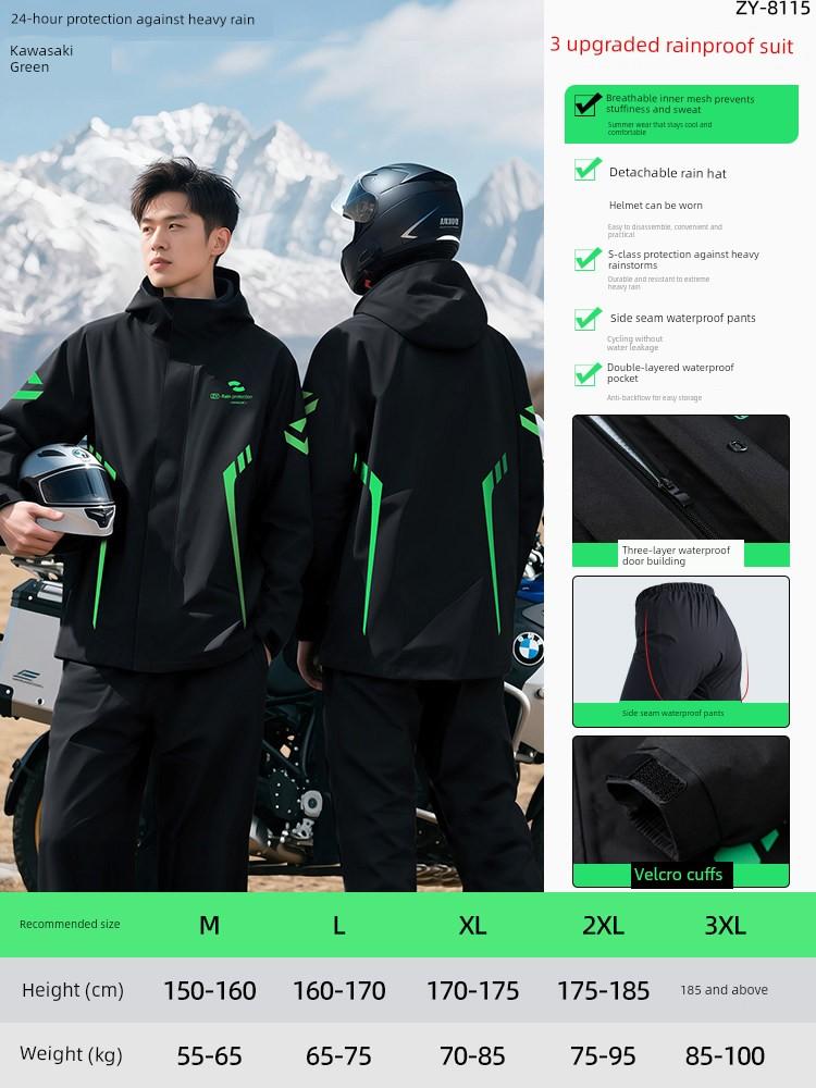 Zhengyu Motorcycle Riding Raincoat Set for Adults, Split-Type Full-Body Rain Protection, Specifically for Delivery Riders