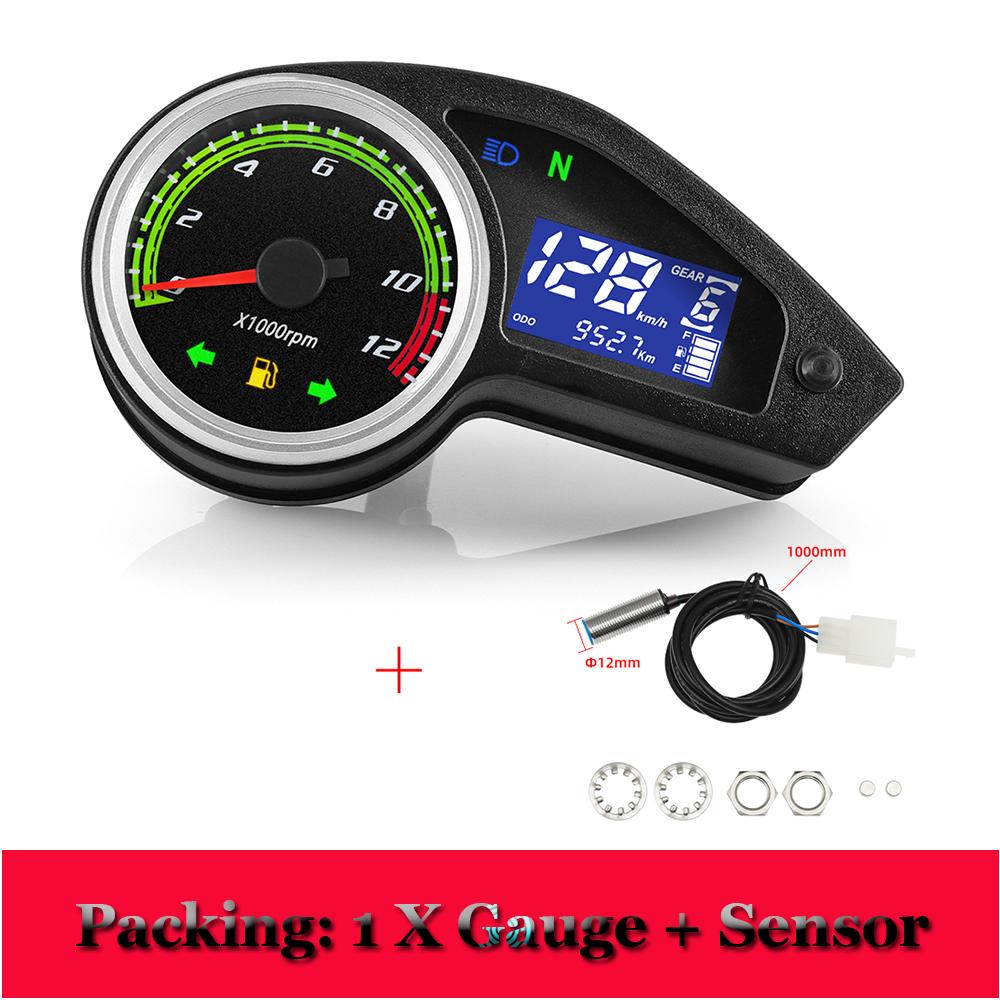 Новый мотоциклетный цифровой спидометр тахометр ЖК-дисплей приборная панель указатель уровня топлива миль/ч км/ч приборная панель для 2-4 цилиндров