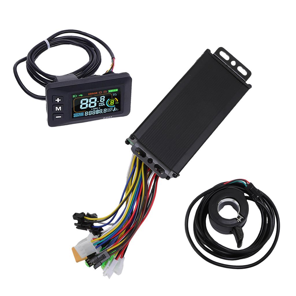 Контроллер для электросамоката 22A Синусоидальный 3-режимный контроллер с цветной ЖК-панелью дисплея GD02 130X