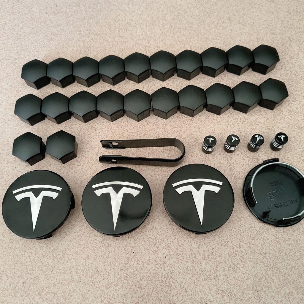 4PCS 25PCS 29PCS 56/57MM For Tesla Model3 /ModelY/2025 Model Y Juniper Sport Emblem Wheel Center Hub Cap Car Rims Cover Hubcaps