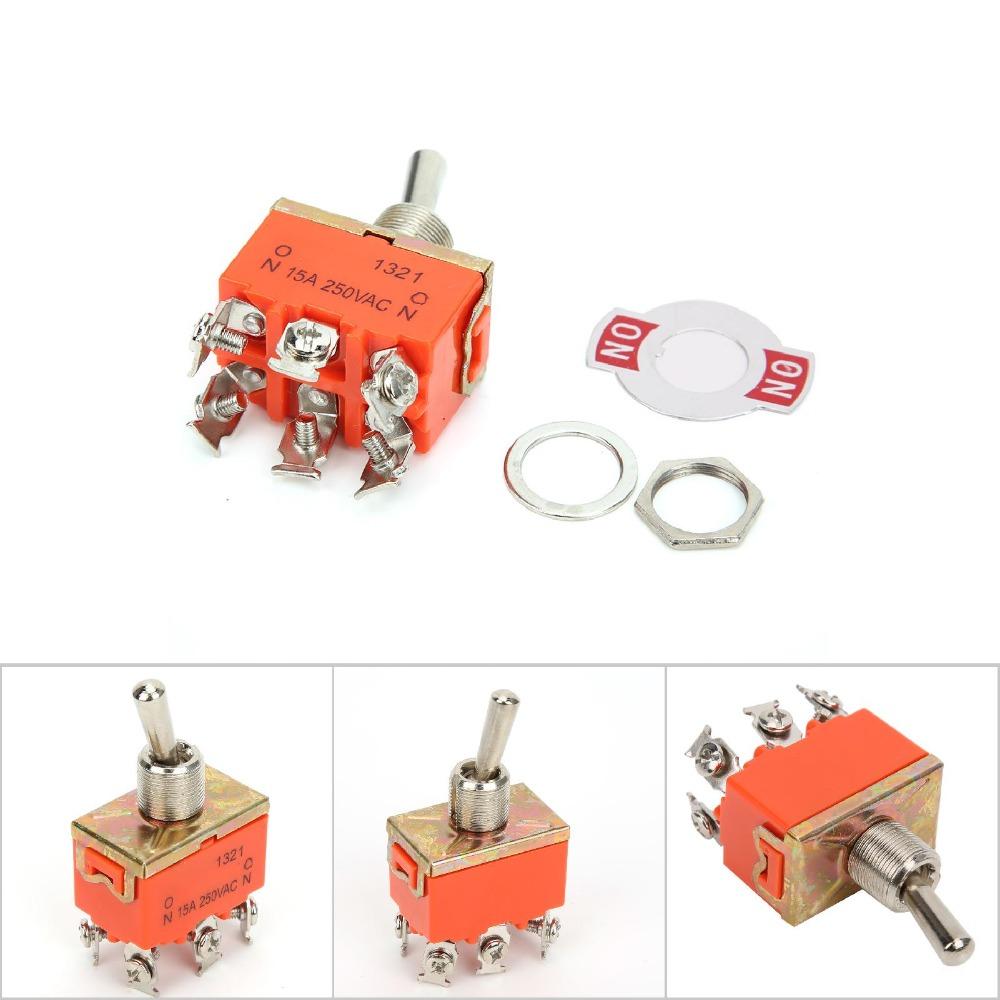 10 шт. Промышленный мини-тумблер E-TEN1321 AC 250V 15A 2-позиционный качающийся клеммный переключатель Оранжевый 12 мм ON ON Тумблер Автомобильный