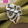 925 Sterling Silver 7-10 Size Charms Three Heart Ring Jewelry
