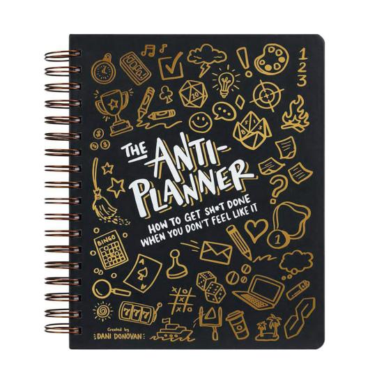 Блокнот Anti-Planner Premium White Paper Anti Bleed Design Ежедневный органайзер для людей с СДВГ с комиксами, раскрасками и стратегиями