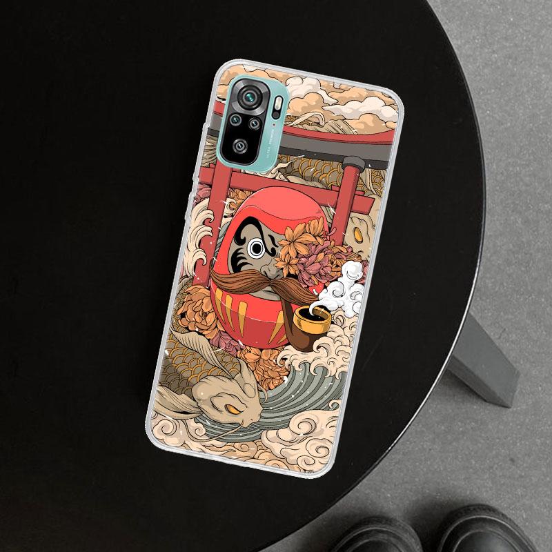Японский чехол Daruma для Xiaomi Redmi Note 15 14 13 12 11 Pro Plus 14S 12S 11S 11T 11E 10S 10 Индивидуальные Fundas Redm