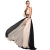 Women Wedding Bride Bridesmaids Elegant Sleeveless Patchwork V Neck Maxi Long Dress Party Ball Gown