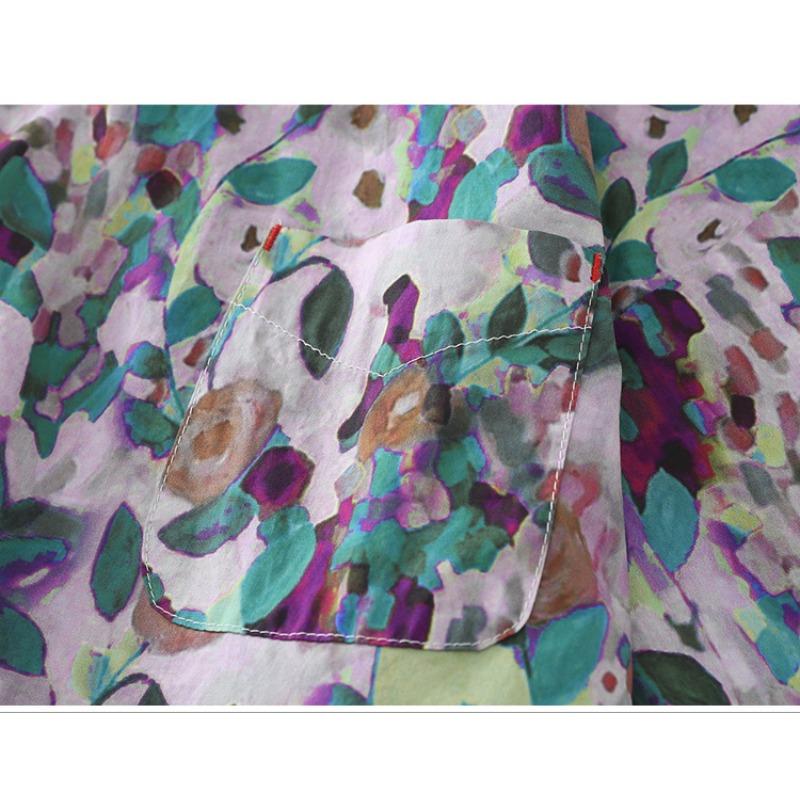 Dimanaf 2025 Женская весна Новая рубашка Блузка с длинным рукавом Пуговицы Модные топы Футболки Свободная цветочная блузка