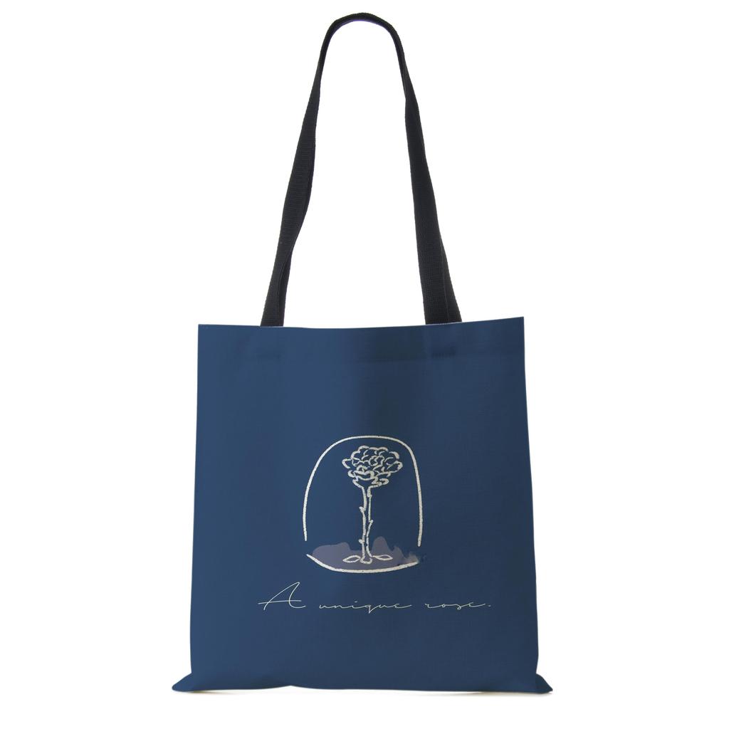 Классический мультфильм Маленький принц Лис Роза Принт Женские сумки-тоут Женские Повседневные Сумки через плечо Эко Сумки для покупок Для улицы KTY