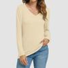 Womens Long Sleeve V Neck Shirts Basic Tee Casual Top Fall Trendy Tunic Outfits Fitted T Shirts