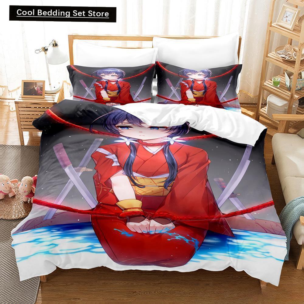 3D Print Anime Kawaii Girl Kyouka 2/3pcs Bedding Set Single Twin Full Queen King Size Bed Set Adult Kid Bedroom Duvet cover Sets